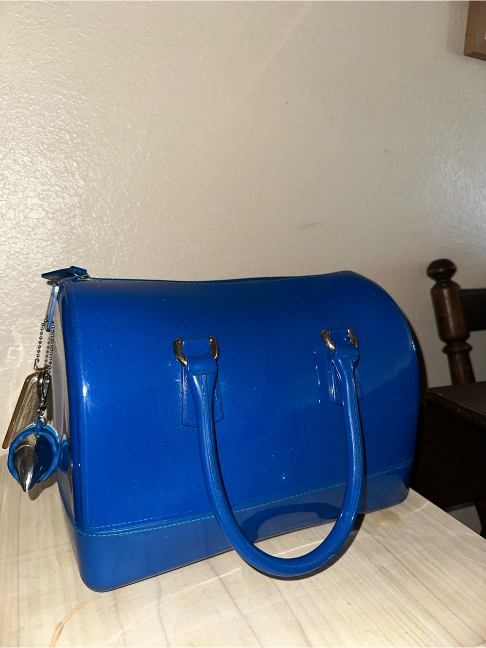 FURLA💙 glossy blue CANDYBAG - Picture 2 of 7